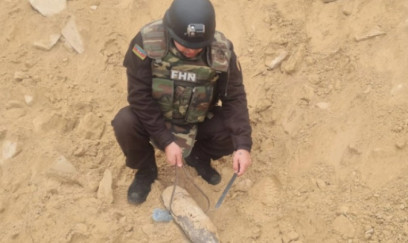 Qaradağda top mərmisi aşkarlandı - VİDEO