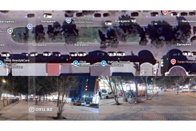 Əhmədlidə tikintiyə icazə verilməyən ərazidə ağaclar kəsildi, yerinə daş döşəndi ( FOTO