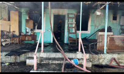 Novxanıda fərdi ev yandı 