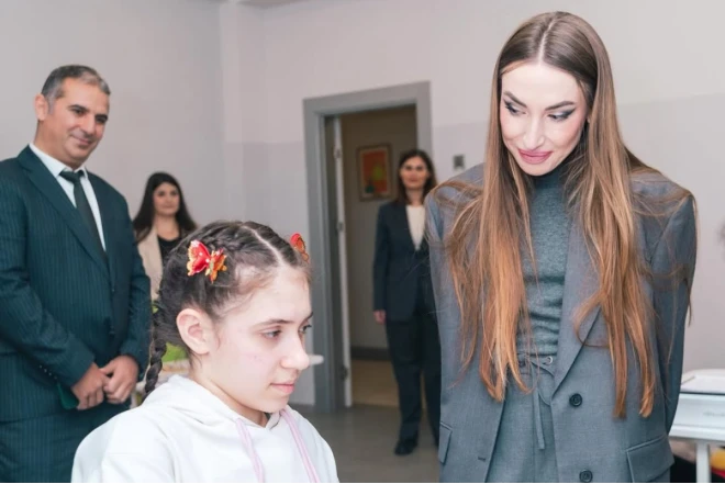 Alyona Əliyeva Autizm Mərkəzindən paylaşım edib 