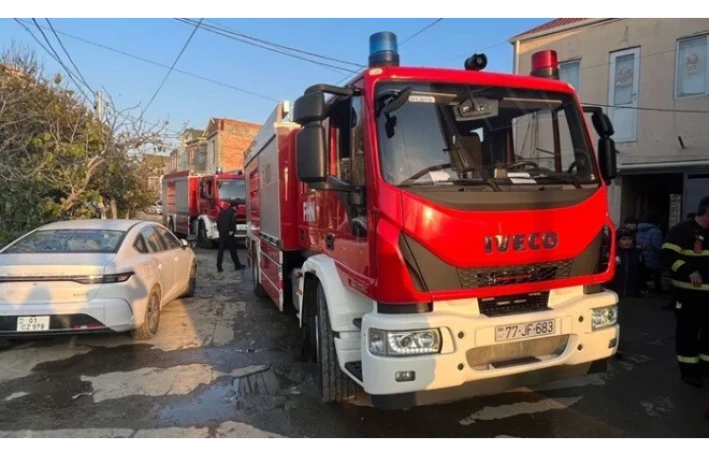 Abşeron Gənclər Şəhərciyində yanğın baş verob 