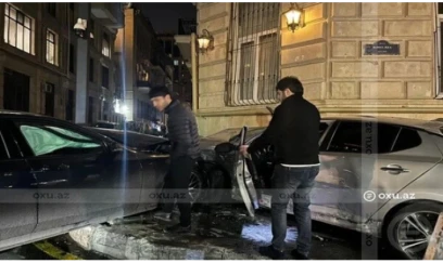 Bakının mərkəzində ağır qəza baş verib 