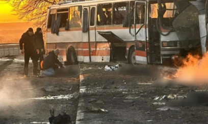Rusiya Ukraynada mədənçilərin olduğu avtobusa dronlarla hücum edib, ÖLƏN VAR