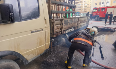 Sumqayıtda “Qazel” yandı - VİDEO