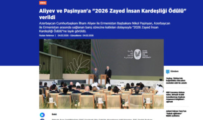 Prezident İlham Əliyevin Əbu-Dabiyə səfəri dünya mətbuatının diqqət mərkəzindədir 