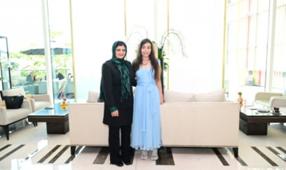 Leyla Əliyeva Əbu-Dabidə əfqanıstanlı qadın hüquqları fəalı və tədqiqatçısı Zarqa Yaftalı ilə görüşüb 