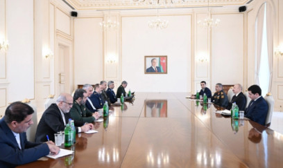 Azərbaycan Prezidenti İranın müdafiə və silahlı qüvvələrə dəstək nazirini qəbul edib 