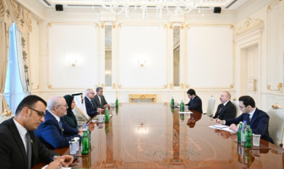 İlham Əliyev Ərəb Parlamentinin prezidentini qəbul edib 