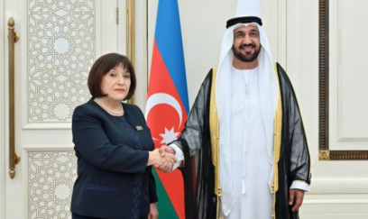Sahibə Qafarova Ərəb Parlamentinin prezidenti ilə görüşdü - FOTOLAR