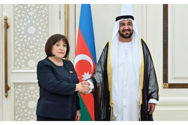 Sahibə Qafarova Ərəb Parlamentinin prezidenti ilə görüşdü - FOTOLAR