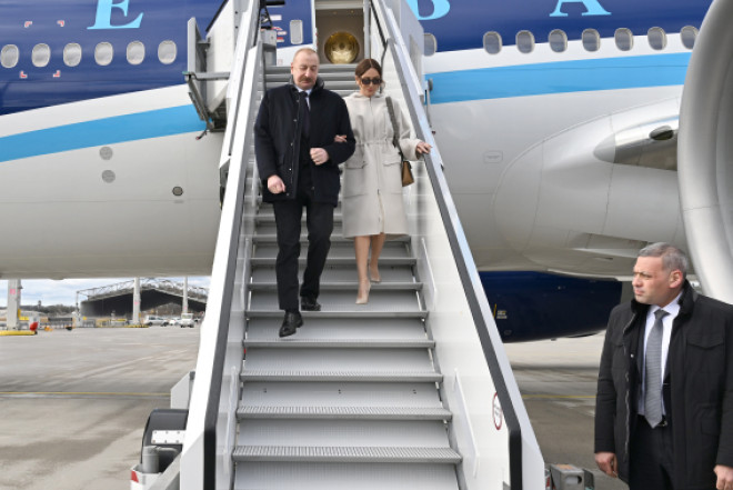 Prezident İlham Əliyev Almaniyaya səfərə gedib 