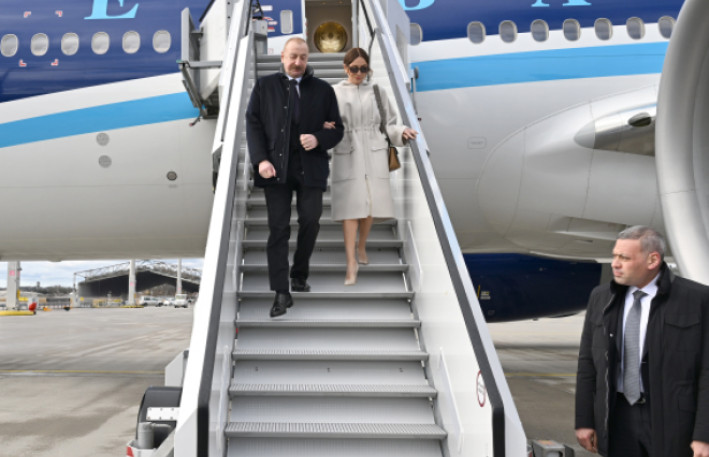 Prezident İlham Əliyev Almaniyaya səfərə gedib 