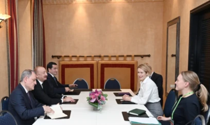 İlham Əliyev Münhendə Kaya Kallas ilə görüşüb 