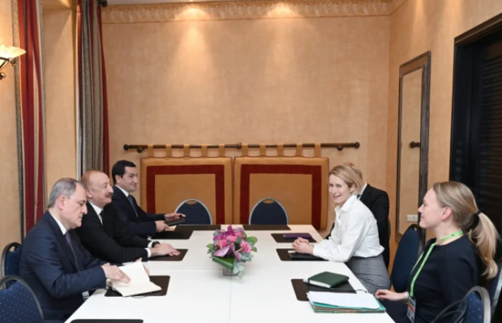 İlham Əliyev Münhendə Kaya Kallas ilə görüşüb 