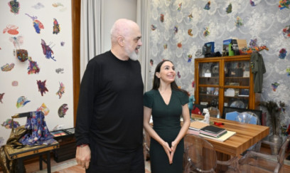 Leyla Əliyeva Tiranada Albaniyanın Baş naziri Edi Rama ilə görüşüb 