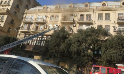 Bakının mərkəzində güclü YANĞIN