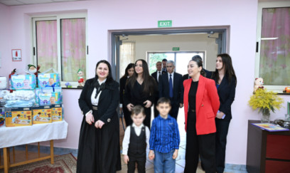 Leyla Əliyeva Tiranada uşaq evini ziyarət etdi – FOTO