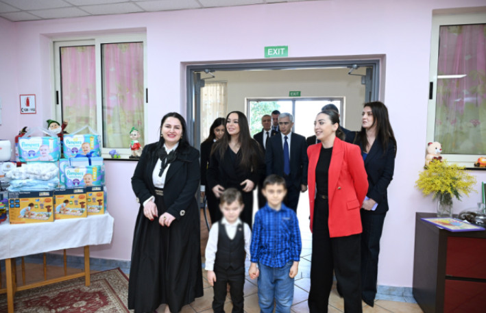 Leyla Əliyeva Tiranada uşaq evini ziyarət etdi – FOTO