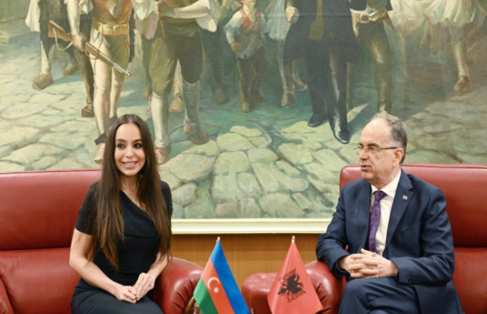 Leyla Əliyeva Albaniya Prezidenti ilə görüşüb 