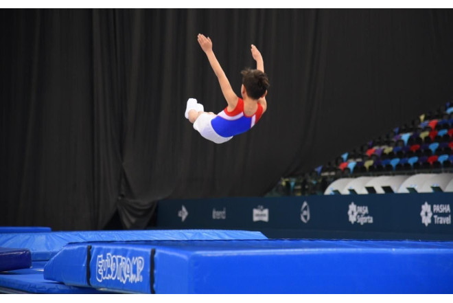 Batut gimnastikası: Maqsud Mahsudov - Hüseyn Abbasov cütlüyü üçüncü yerə çıxdı 