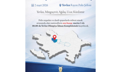 Daxili işlər naziri Yevlaxda vətəndaş qəbulu və sıra baxışı keçirəcək 