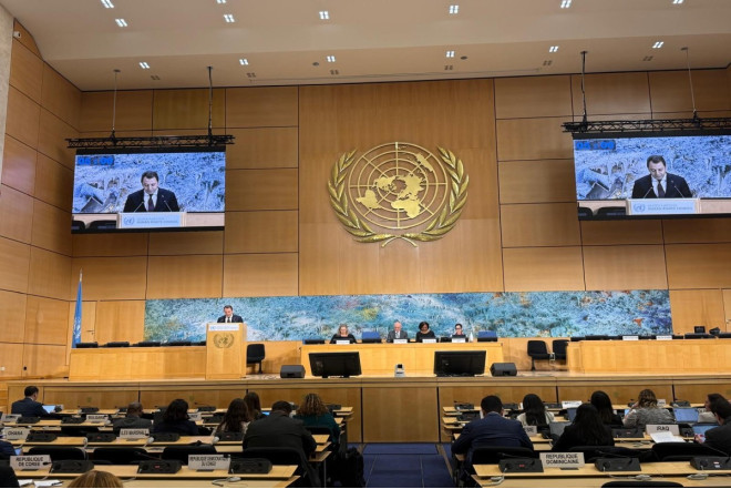 Elnur Məmmədov Cenevrədə Zəngəzur dəhlizinin regional inkişafa verəcəyi töhfədən danışıb 