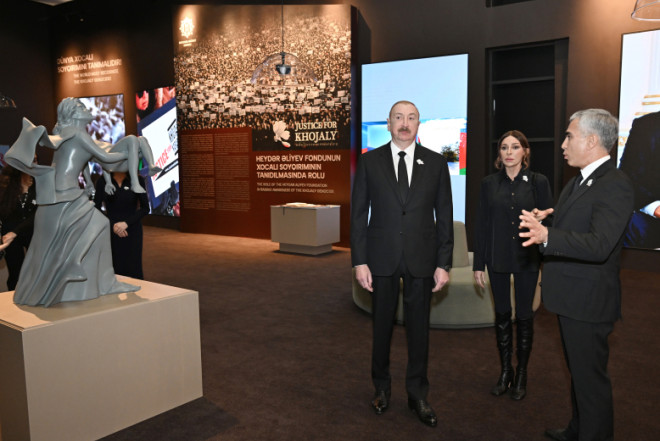 Prezident İlham Əliyev Xocalı Soyqırımı Memorialının açılışında iştirak edib 