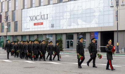 SOMDA-nın əməkdaşları Xocalı soyqırımı abidəsini ziyarət ediblər 