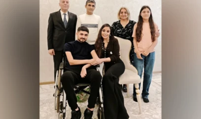 Leyla Əliyeva Vətən müharibəsi qazisi Rəvan Əzizovla görüşüb 