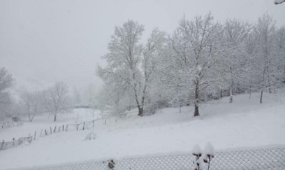 Xınalığa yarım metrdən çox qar yağıb 