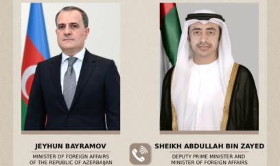 Azərbaycan və BƏƏ XİN rəhbərləri Yaxın Şərqdəki gərginliyi müzakirə ediblər 