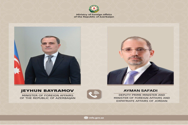 Ceyhun Bayramov Ayman Əl-Səfadi ilə telefonla danışıb 