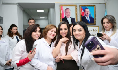 Leyla Əliyeva Bakı Şəhər Narkoloji Mərkəzini ziyarət edib 