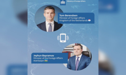 Niderlandın xarici işlər naziri və Azərbaycan xarici işlər naziri arasında telefon danışığı olub 