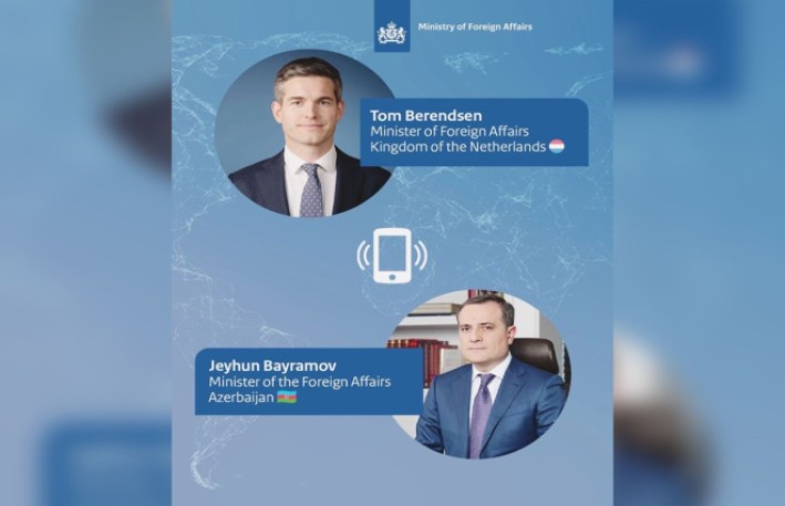 Niderlandın xarici işlər naziri və Azərbaycan xarici işlər naziri arasında telefon danışığı olub 