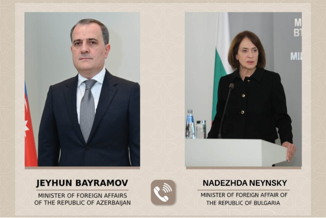 Ceyhun Bayramov ilə Bolqarıstanın xarici işlər naziri Nadejda Neynski arasında telefon danışığı olub 