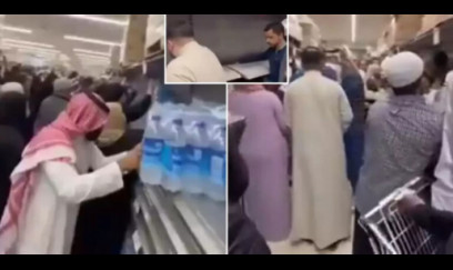 Qida ehtiyatı azaldı, marketlərdə ərzaq davası düşdü - VIDEO