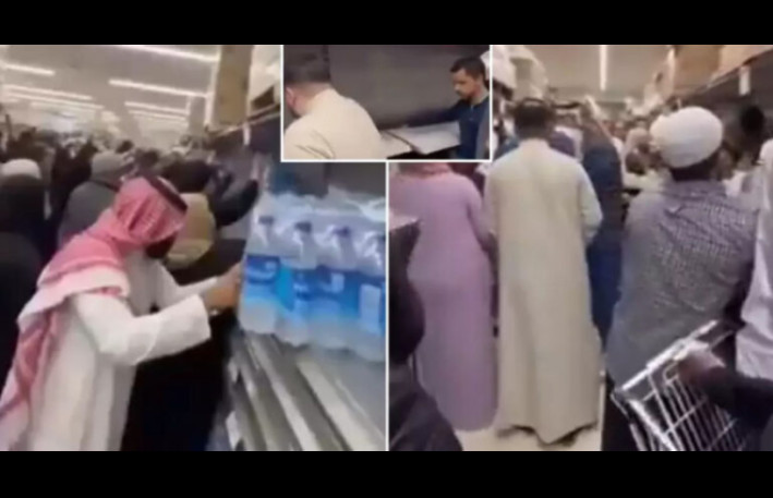 Qida ehtiyatı azaldı, marketlərdə ərzaq davası düşdü - VIDEO