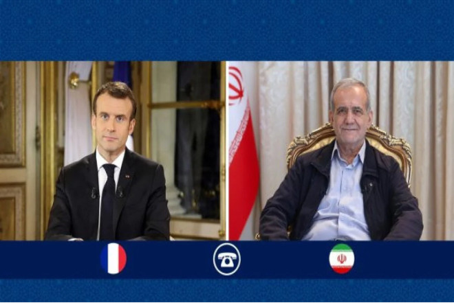 Makron Pezeşkianla Hörmüz boğazındakı vəziyyəti müzakirə edib 