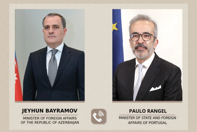 Ceyhun Bayramov portuqaliyalı həmkarı ilə danışdı 