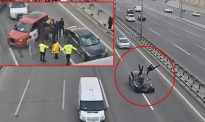 Aeroport yolunda DƏHŞƏTLİ QƏZA VİDEO