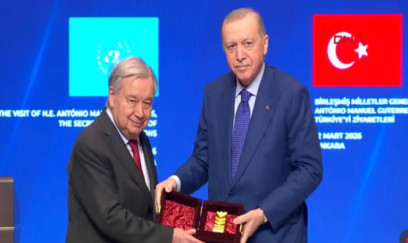 Ərdoğan Quterreşi “Atatürk Beynəlxalq Sülh Mükafatı” ilə təltif edib 