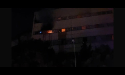 Binəqədidə yaşayış binasında yanğın baş verib 