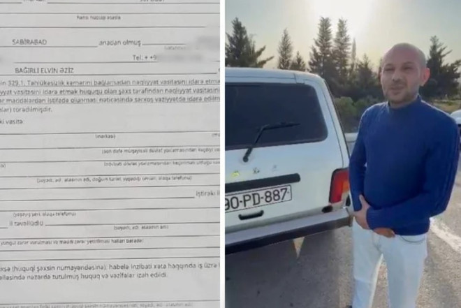 Narkotik vasitənin təsiri altında avtomobil idarə edən şəxs ifşa olundu 