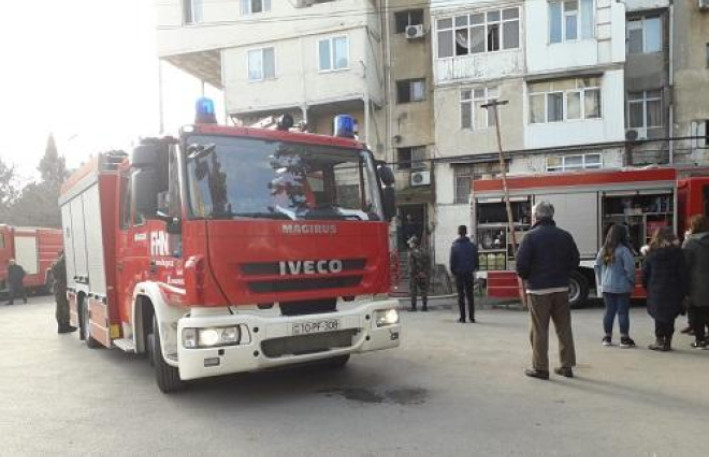 Bakıdakı  yanğında 7 nəfər tüstüdən zəhərlənib - YENİLƏNİB