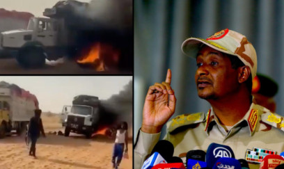 Kordofanda ərzaq karvanını yandırılıb 