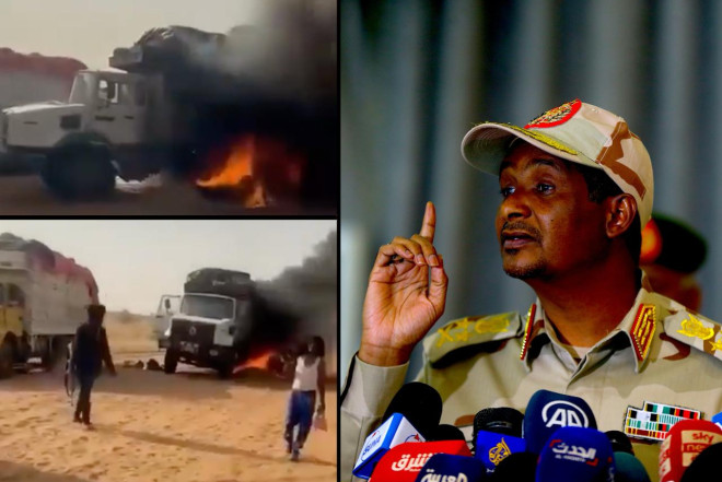 Kordofanda ərzaq karvanını yandırılıb 