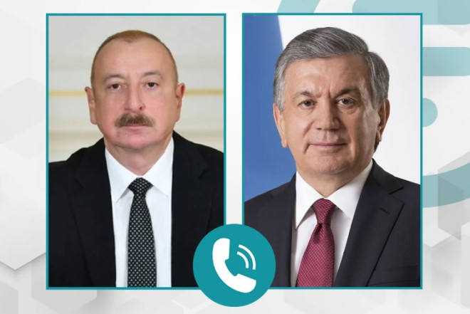 İlham Əliyev və Şavkat Mirziyoyev arasında telefon danışığı olub 