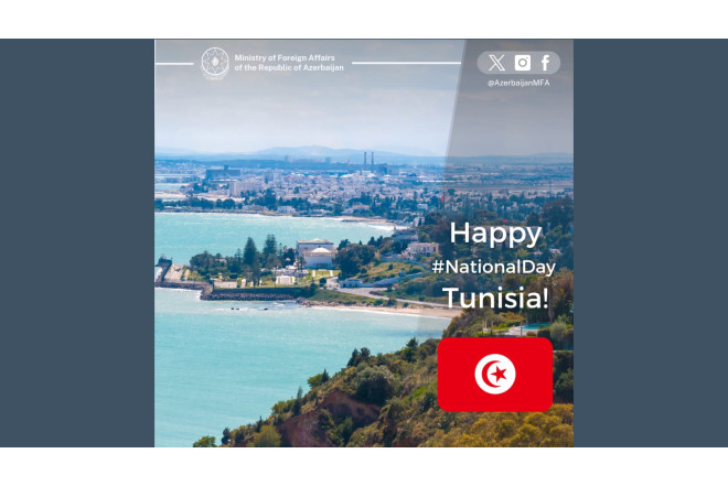 Azərbaycan XİN Müstəqillik Günü münasibətilə Tunisi təbrik edib 