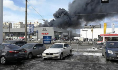 Rusiyanın böyük tikinti bazarında güclü yanğın 